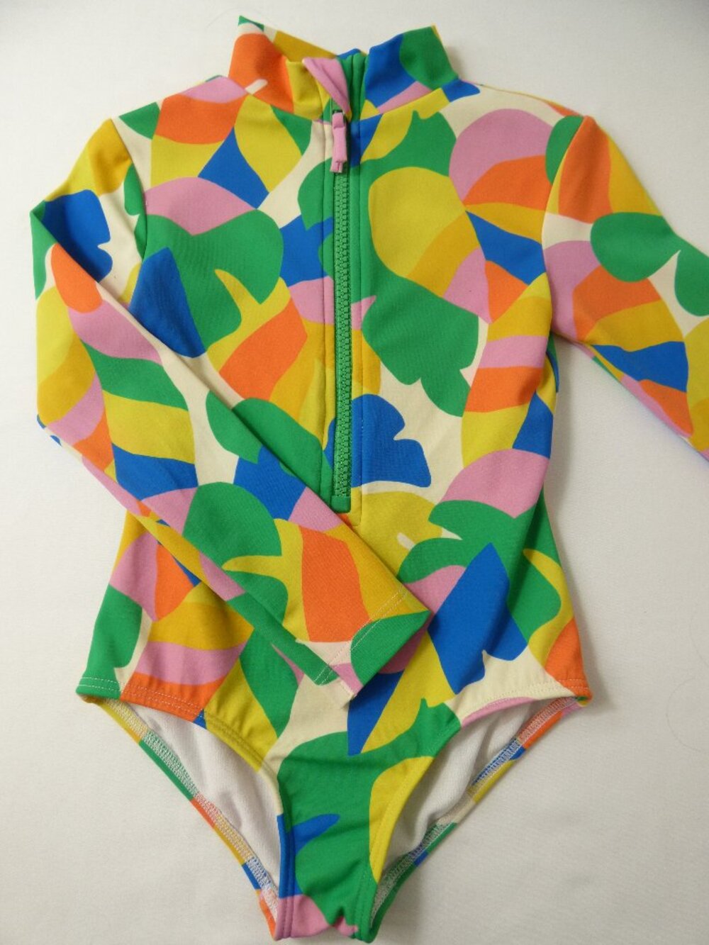 Mini Boden One Piece Zip-Front Swimsuit, Size 3-4 Years